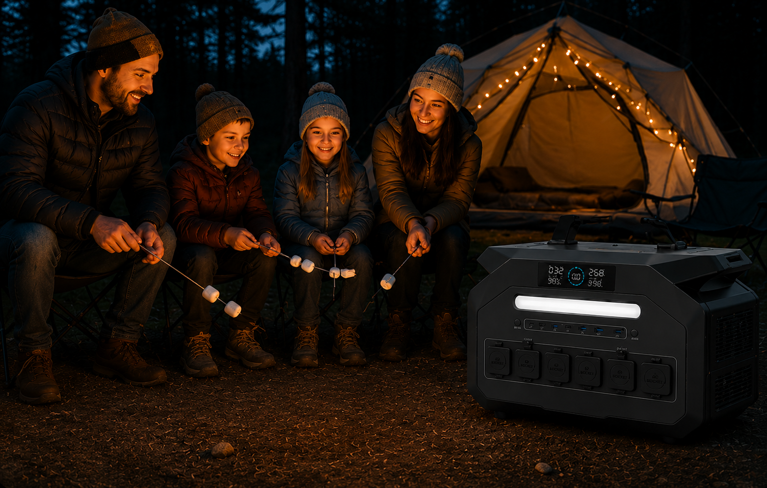 Dr Batt power station — portable off-grid camping power