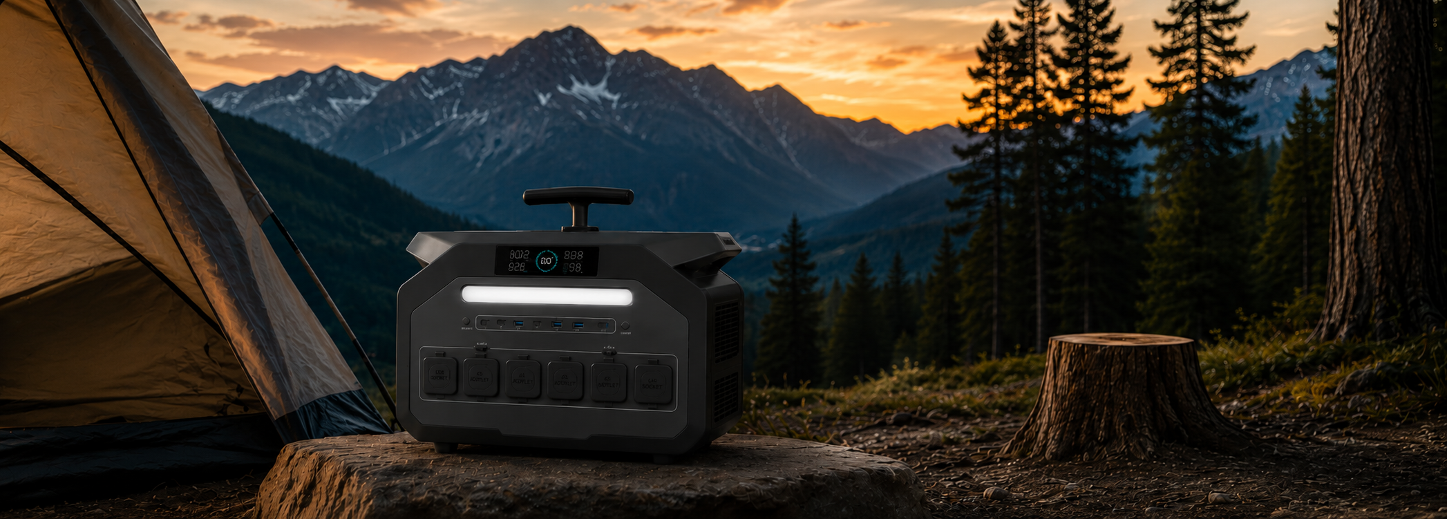 Extended off-grid runtime — Dr Batt portable power for camping