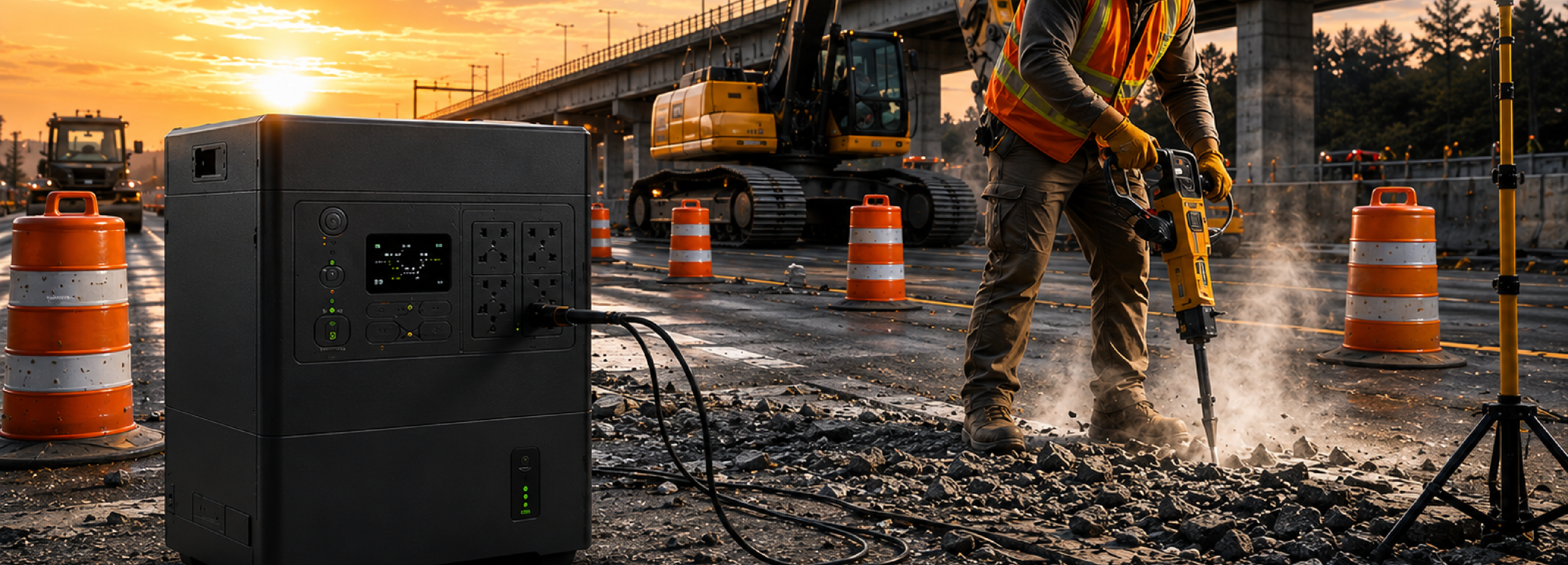 6000+ charge cycles — Dr Batt LiFePO4 for construction sites