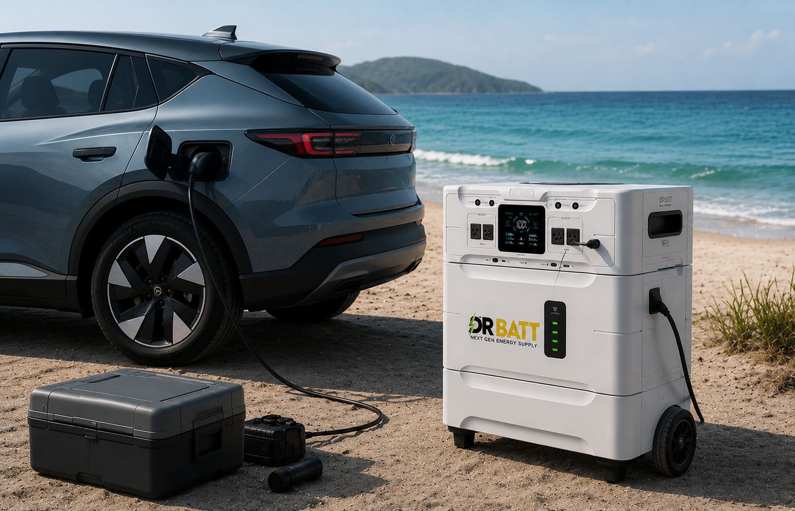 Dr Batt power station — portable EV charging backup