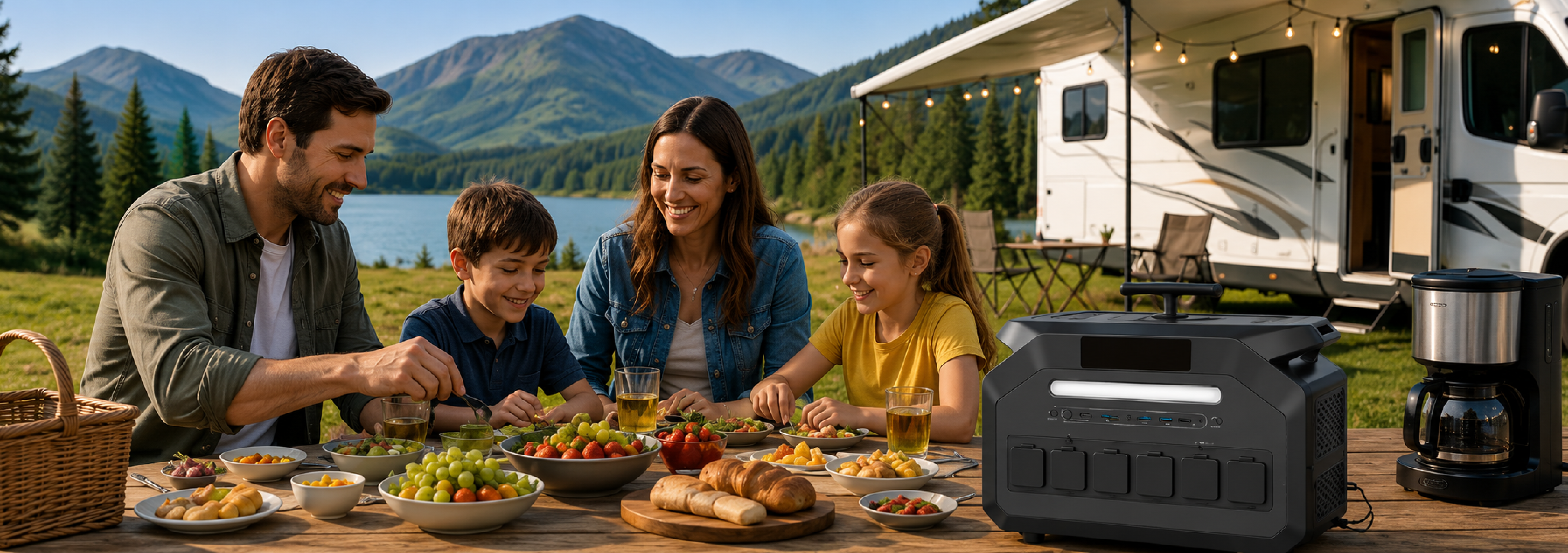 1800W induction-ready output — Dr Batt outdoor cooking power