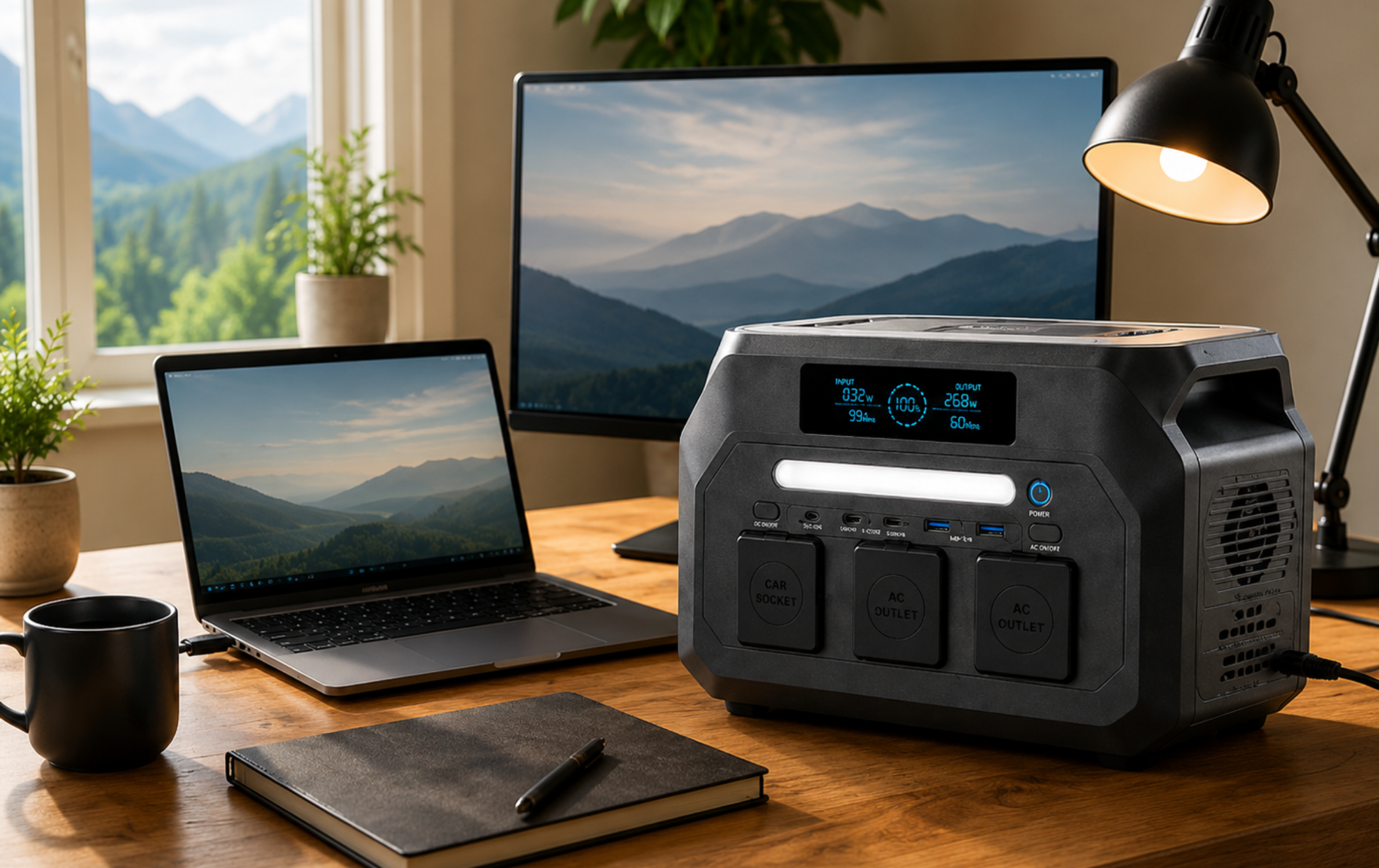 Dr Batt power station — reliable backup for remote work
