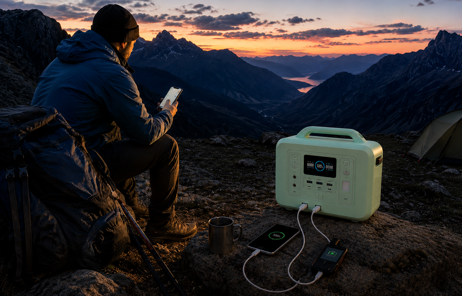 Dr Batt power bank — compact backup for trekking and hiking